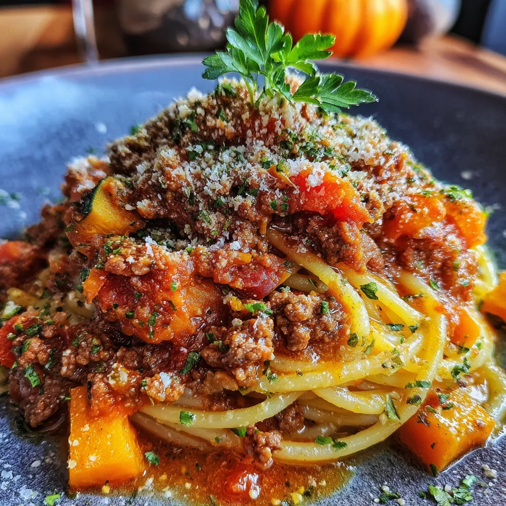 Pumpkin Beef Bolognese