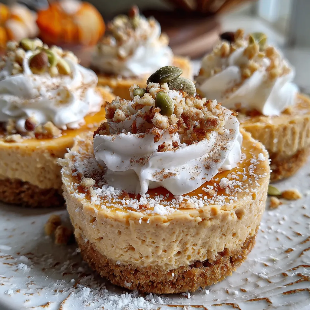 No Bake Pumpkin Mini Cheesecakes