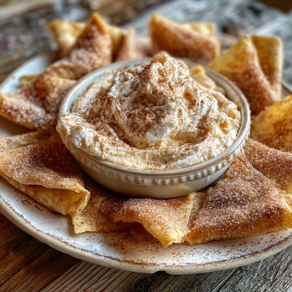 Apple Pie Dip with Cinnamon Sugar Chips